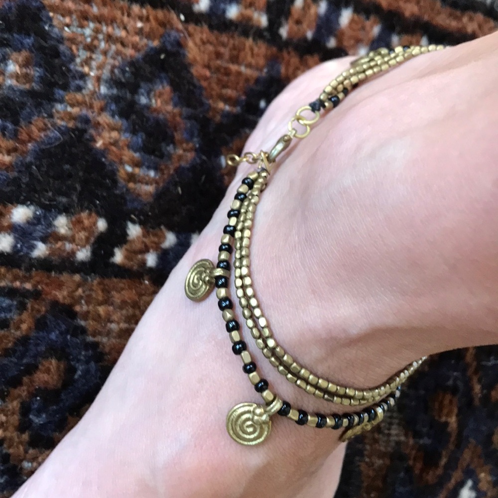 Brass Tribal Anklet